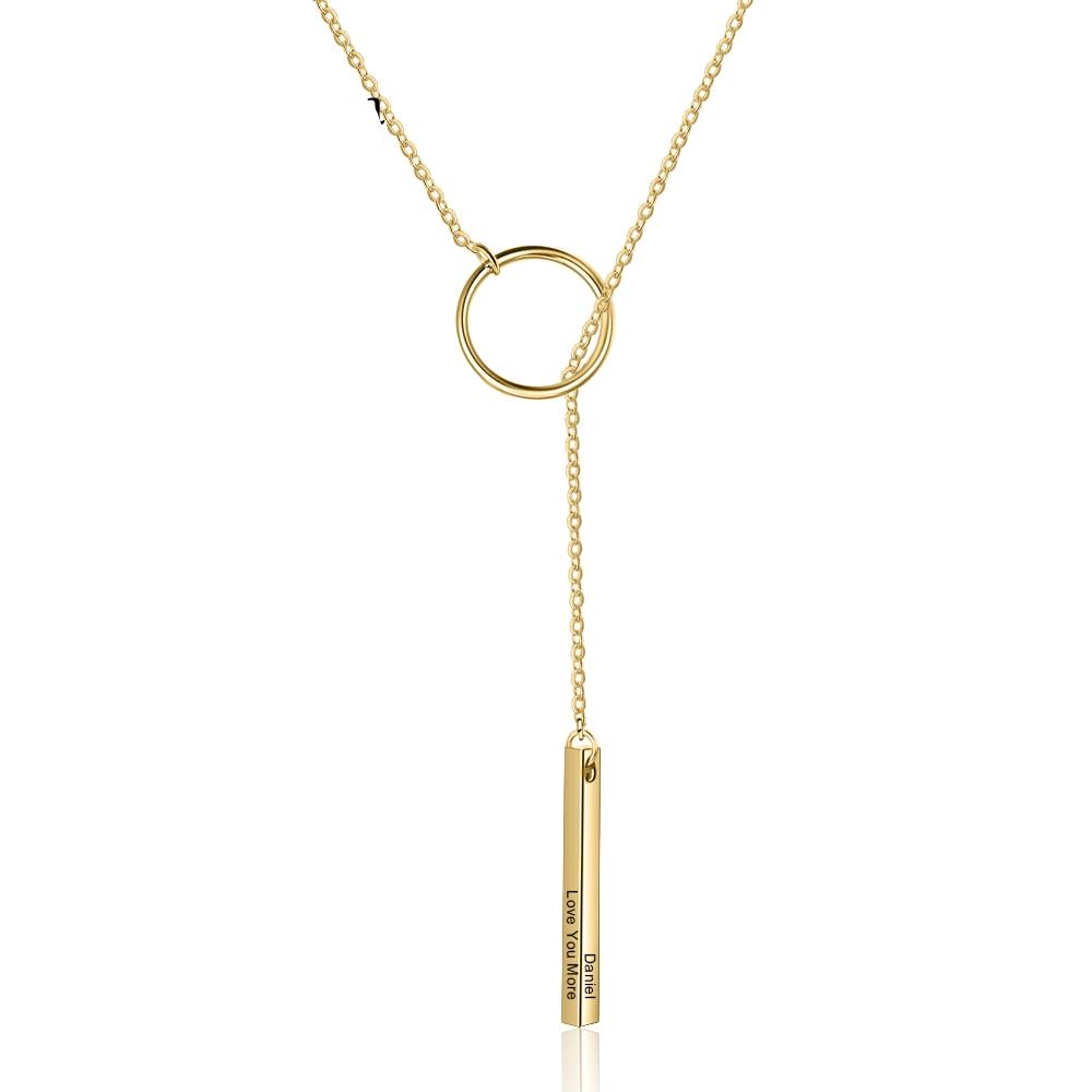 Vertical Bar Necklace Y-Shaped